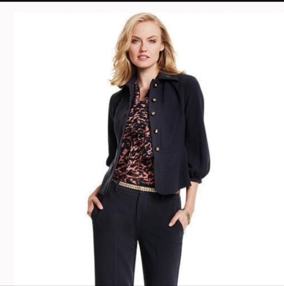 CABI #3027 Abbott Balloon Sleeve Blazer Size 4 - Picture 2 of 5